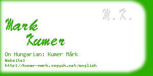 mark kumer business card